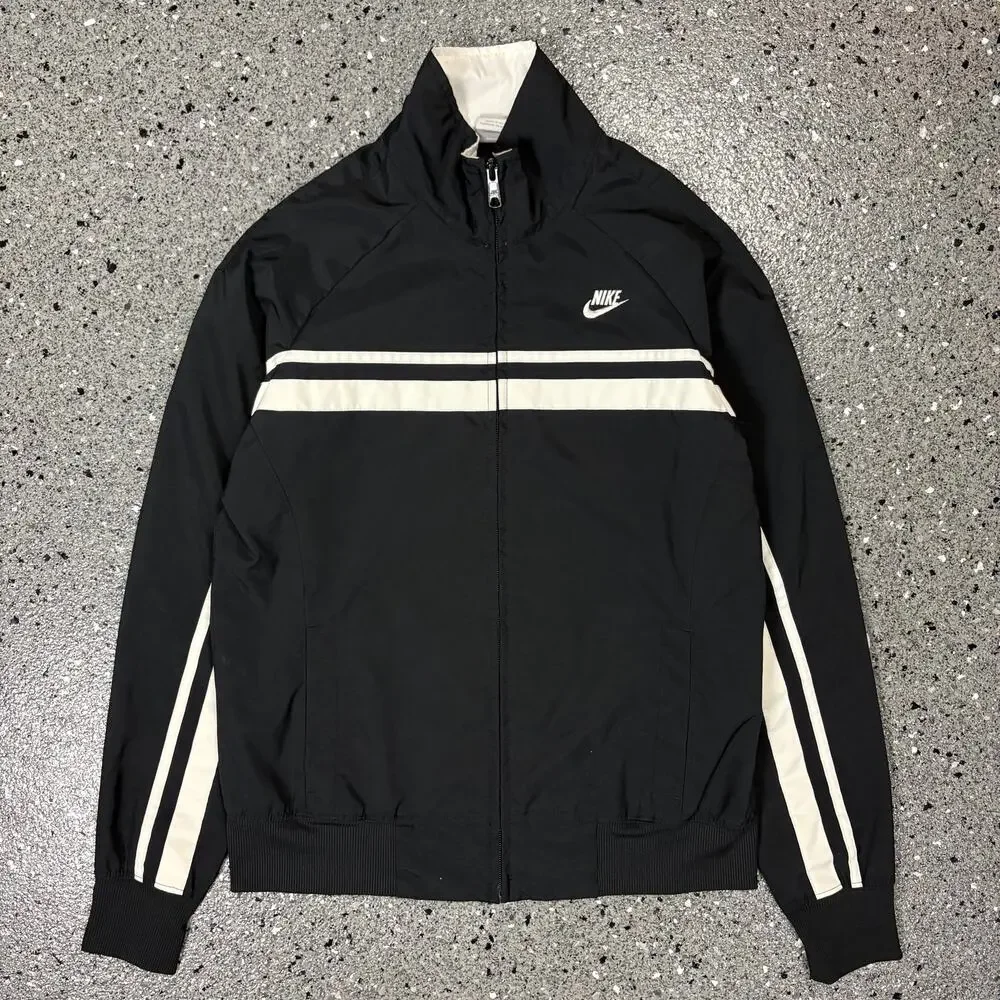 Vintage Y2k Nike Silver Tag Black 2pc Windbreaker Track Suit
